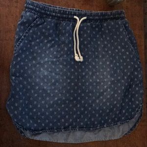 Cato girls 10/12 denim tencel patterned skirt
